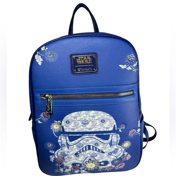 NWT EXCLUSIVE Loungefly Star Wars Stormtrooper Floral Mini Backpack - Picture 1 of 6